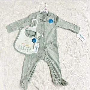 Carter’s Easter Pajama and Bib Set - 9m (BNWT)